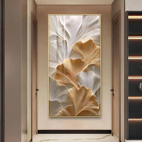 Luxury Ginkgo Leaf Modern Wall Painting