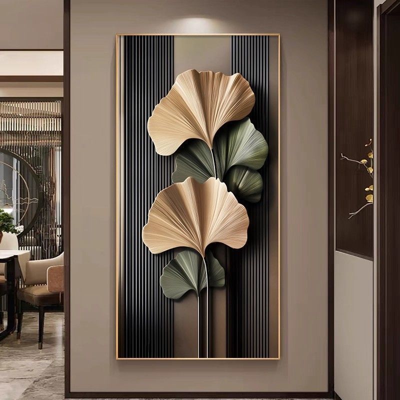 Luxury Ginkgo Leaf Modern Wall Painting