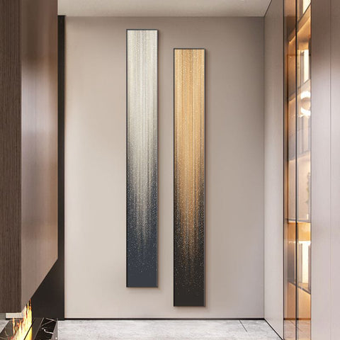Light Luxury Vertical Strip Abstract Painting