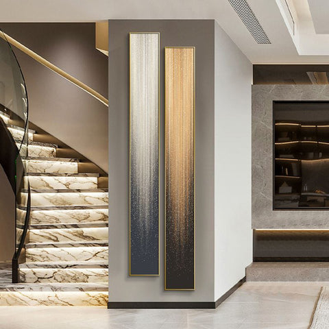 Light Luxury Vertical Strip Abstract Painting