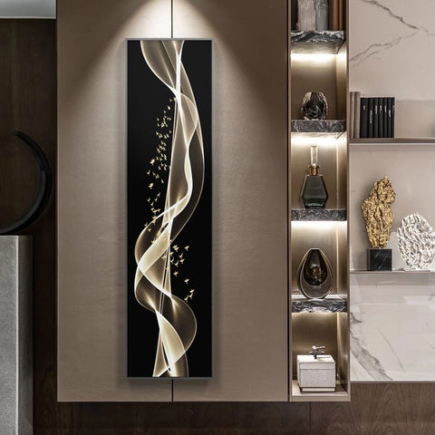 Light Luxury Vertical Strip Abstract Painting