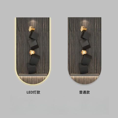 Modern Geometric Black White Luxury Painting