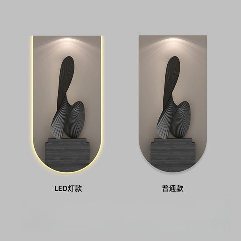 Modern Geometric Black White Luxury Painting