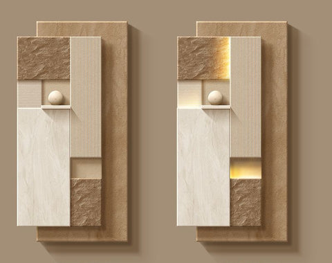 Luxury 3D Cream Multi-Layered Entryway Painting