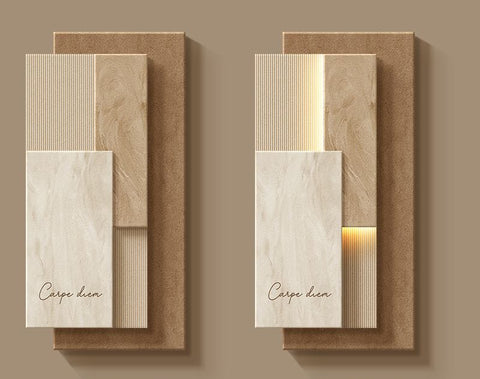 Luxury 3D Cream Multi-Layered Entryway Painting