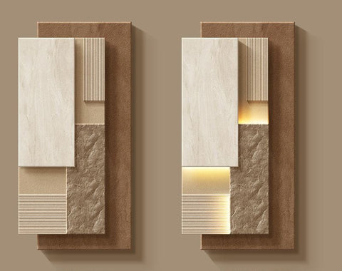 Luxury 3D Cream Multi-Layered Entryway Painting