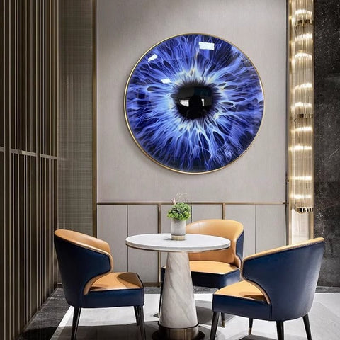 Cat-Eye Glossy Round Modern Wall Painting