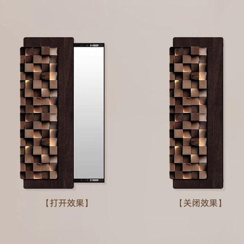 Vintage 3D Carved Mirror Wall Painting