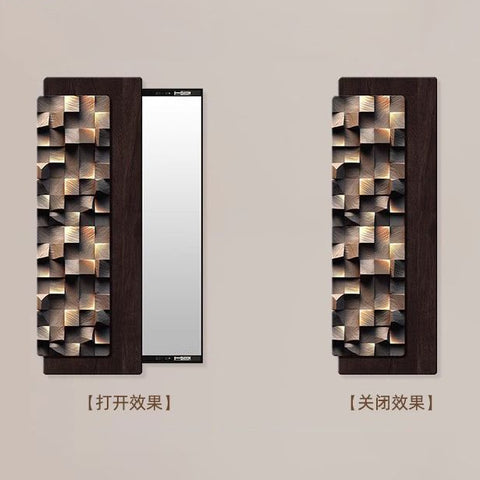 Vintage 3D Carved Mirror Wall Painting