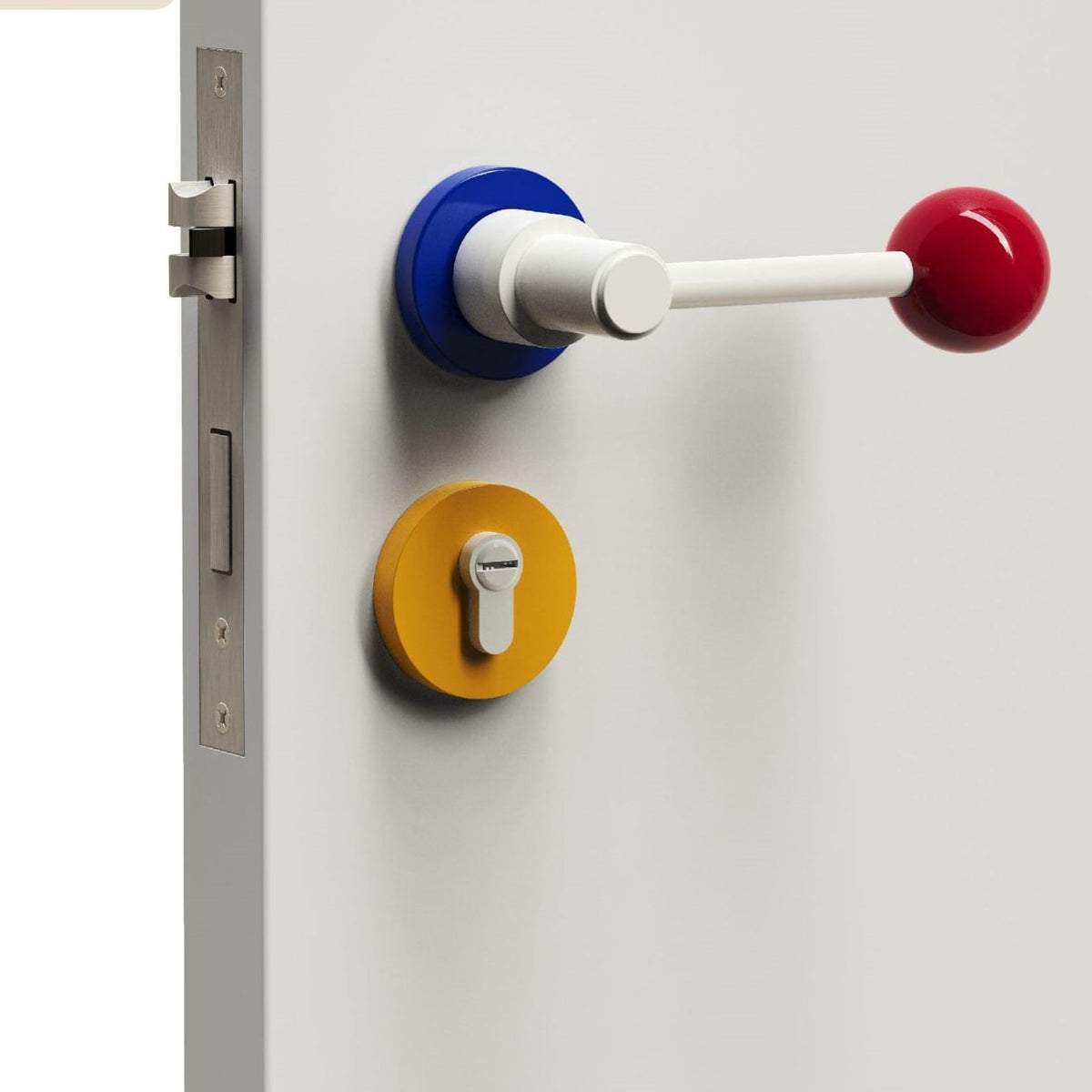 Interior Door Knob Lock Retro Bedroom Silent Handle