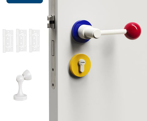 Interior Door Knob Lock Retro Bedroom Silent Handle