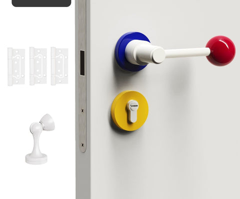 Interior Door Knob Lock Retro Bedroom Silent Handle