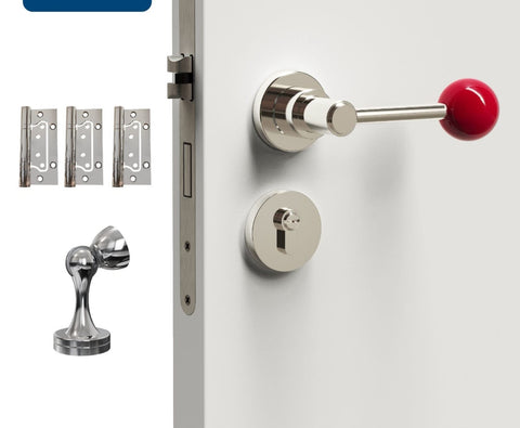 Interior Door Knob Lock Retro Bedroom Silent Handle