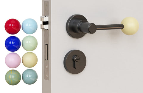 Interior Door Knob Lock Retro Bedroom Silent Handle