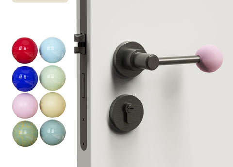 Interior Door Knob Lock Retro Bedroom Silent Handle