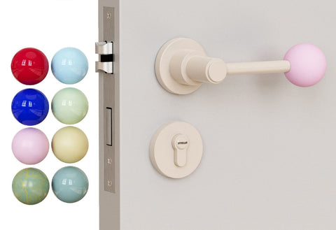 Interior Door Knob Lock Retro Bedroom Silent Handle