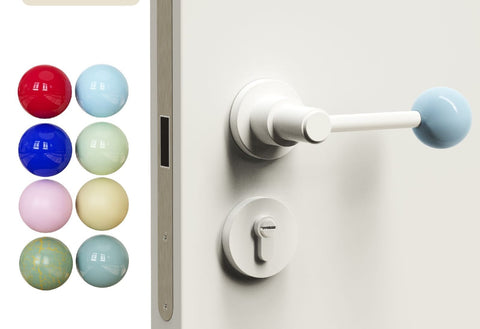 Interior Door Knob Lock Retro Bedroom Silent Handle