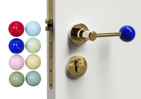 Interior Door Knob Lock Retro Bedroom Silent Handle