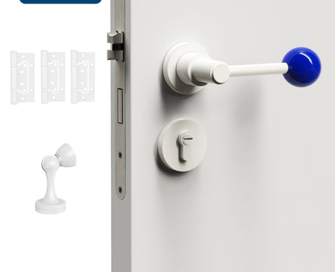 Interior Door Knob Lock Retro Bedroom Silent Handle