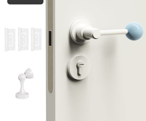 Interior Door Knob Lock Retro Bedroom Silent Handle