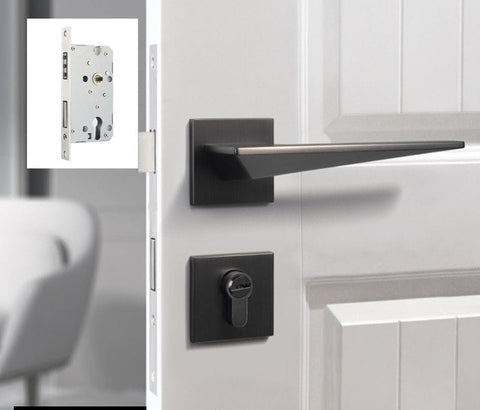 Indoor Silent Zinc Alloy Handle Lock Golden Bedroom Door
