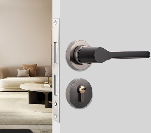Modern Bedroom Silent Magnetic Door Lock Handle