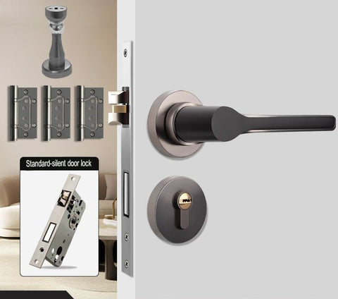 Modern Bedroom Silent Magnetic Door Lock Handle