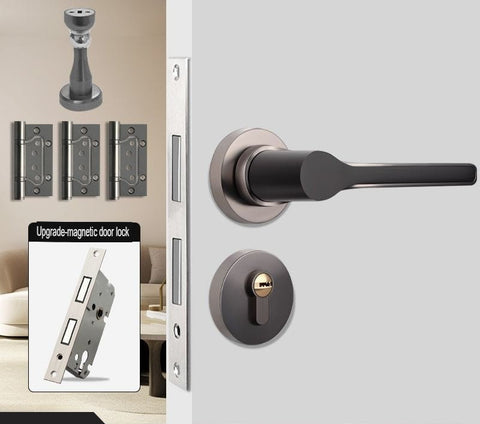 Modern Bedroom Silent Magnetic Door Lock Handle