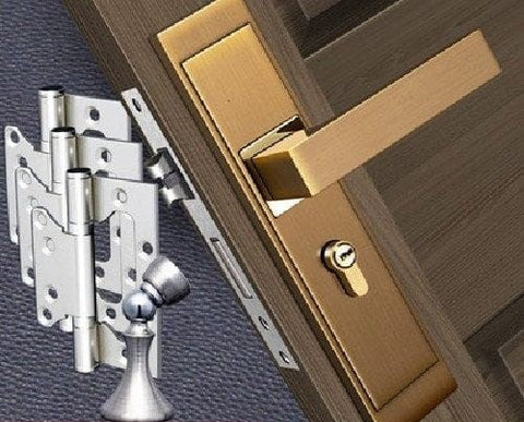 Aluminum Alloy Interior Door Lock Wooden Bedroom Handle