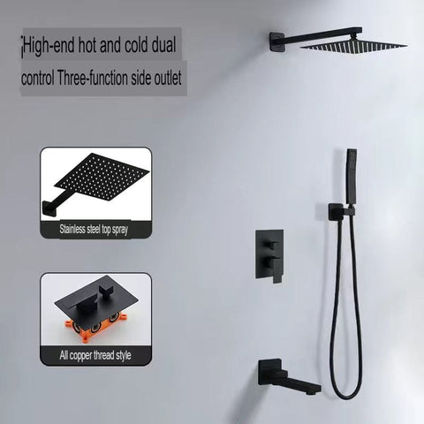 Concealed Shower Head Hot Melt Dual Use Embedded