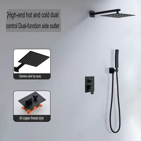 Concealed Shower Head Hot Melt Dual Use Embedded