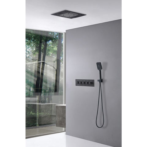 Sky View Waterfall Shower Head Ceiling Music