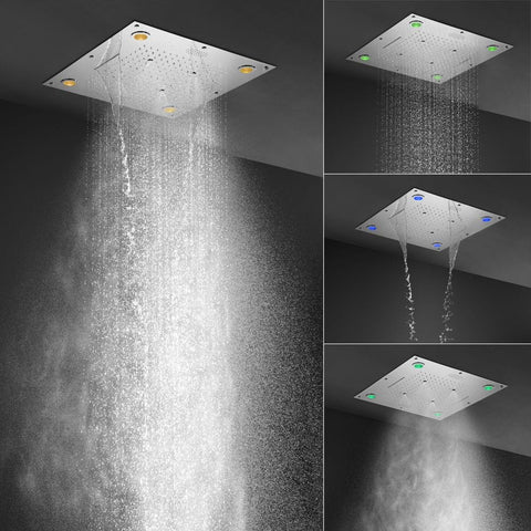 Sky View Waterfall Shower Head Ceiling Music