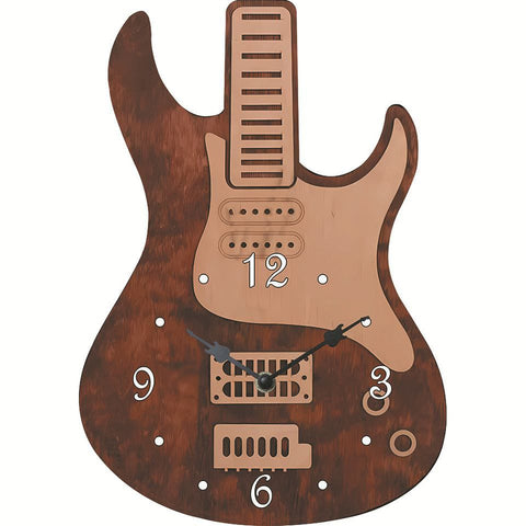 Silent Guitar Wall Clock Décor