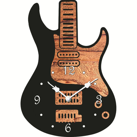 Silent Guitar Wall Clock Décor