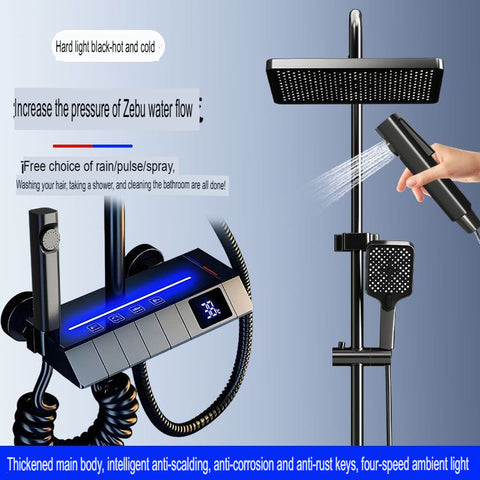 All Copper Shower Head Set Thermostatic Pressurized