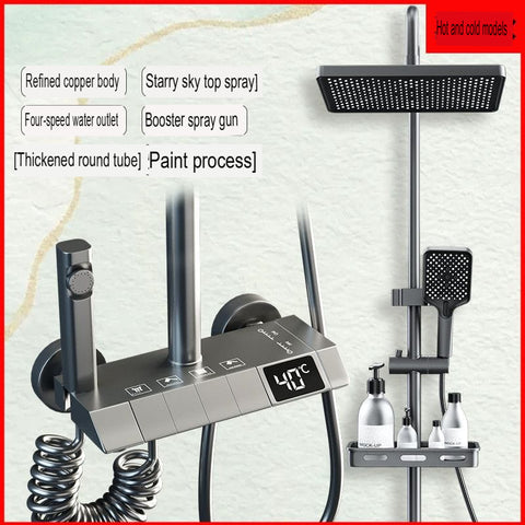 All Copper Shower Head Set Thermostatic Pressurized