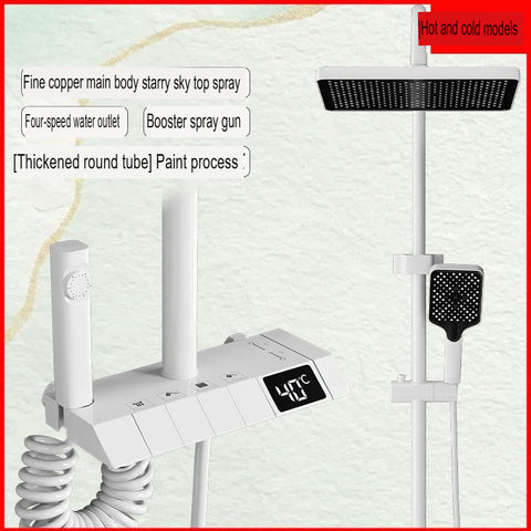 All Copper Shower Head Set Thermostatic Pressurized