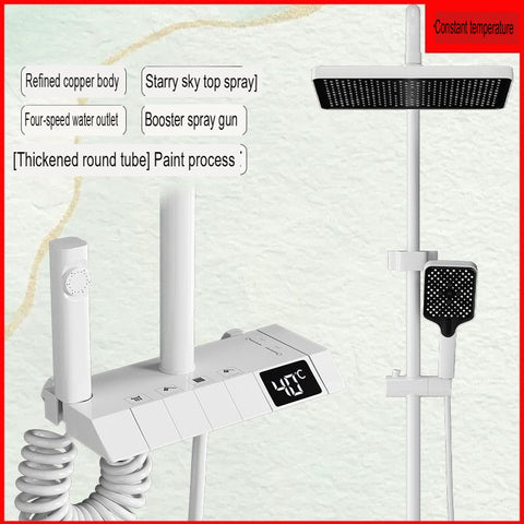 All Copper Shower Head Set Thermostatic Pressurized