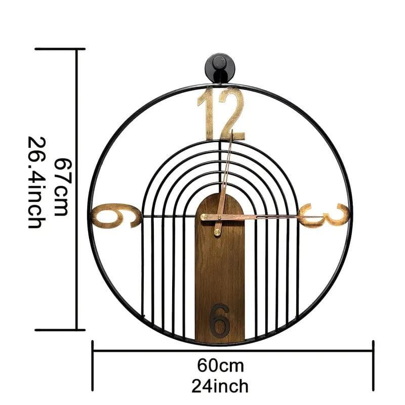 Industrial Round Iron Wall Clock