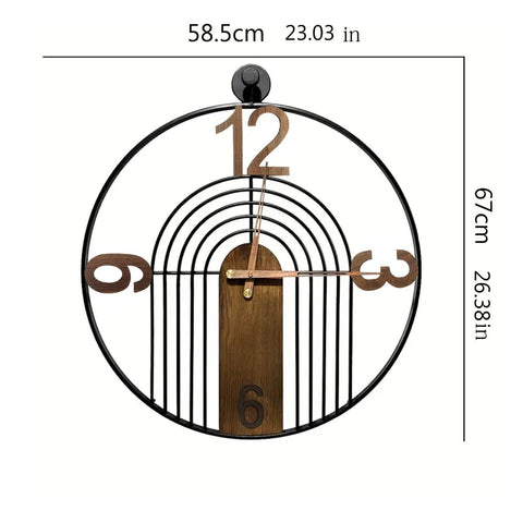 Industrial Round Iron Wall Clock