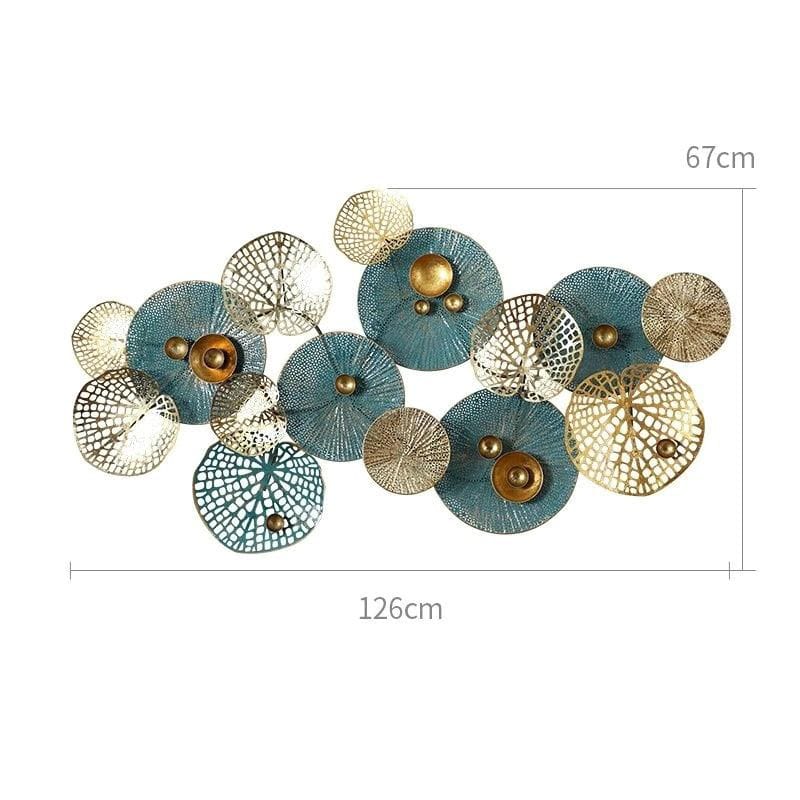 3D Metal Lotus Flower Wall Sculpture