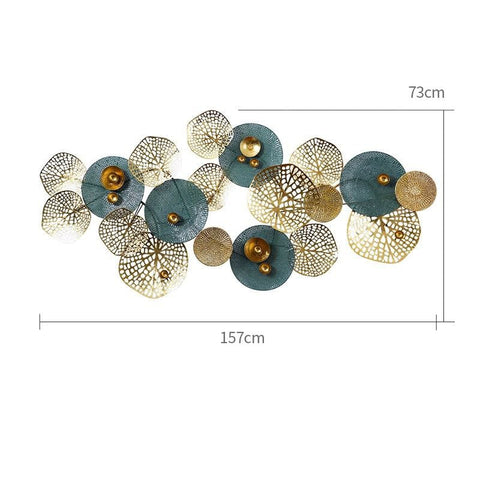 3D Metal Lotus Flower Wall Sculpture