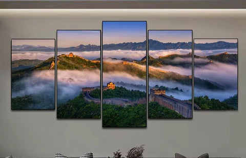 Golden Mountain Sunrise Canvas Wall Art