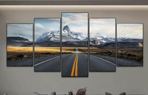 Golden Mountain Sunrise Canvas Wall Art