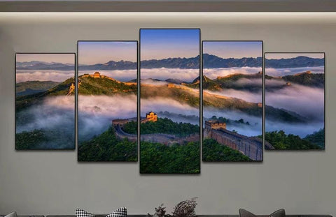 Golden Mountain Sunrise Canvas Wall Art