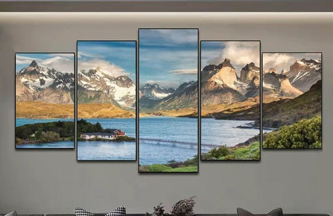 Golden Mountain Sunrise Canvas Wall Art