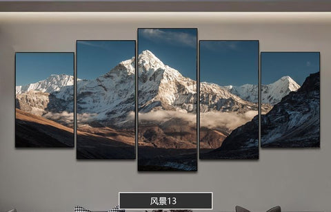 Golden Mountain Sunrise Canvas Wall Art