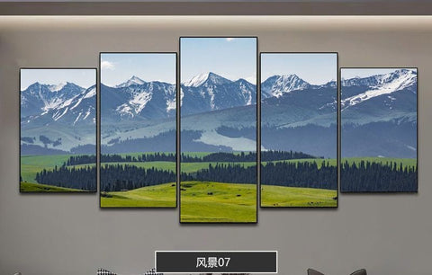 Golden Mountain Sunrise Canvas Wall Art