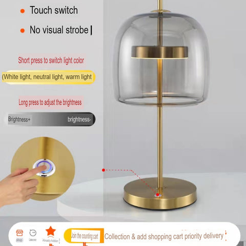 Nordic Glass Table Lamp Modern Minimalist Luxury